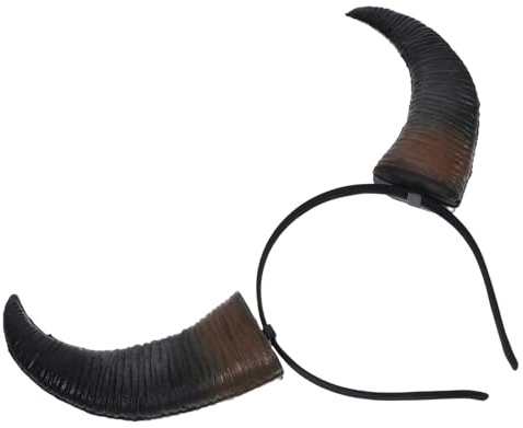 BESTYASH Coiffe En Corne De Buffle -Tête De Carnaval Accessoire De Cosplay D'Halloween -Tête De Fête -Tête D'Halloween Déguisement