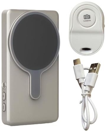 Ailan Vlog Selfie Monitor, magnetische Halterung für Smartphone Clip, Helligkeits und Breitbildmodus, Rückkamera für Selfie Vlogging und Live Streaming (grau)