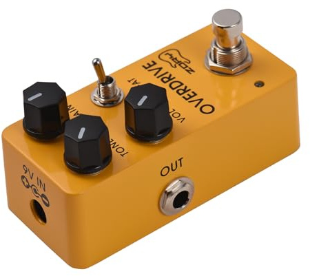 Zory Gitarre Overdrive Effects Pedal Tone Gain VoL Fett Vielseitiger Tonkontrolle True Bypass Aluminiumlegierung E -Gitarren -Gitarren -Effektor für Live -Performances