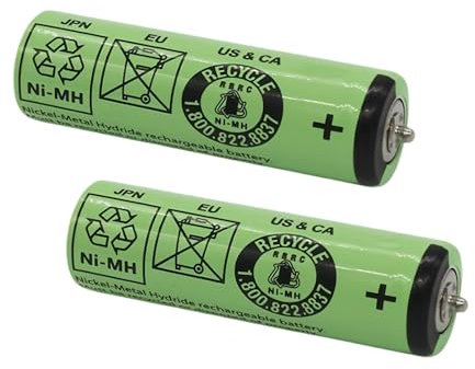 SHGTCOAP Batterie De Rechange pour Rasoir 1.2V 1000mAh. Compatible for Braun S3 Série 320S-4 340S-3 390CC 350CC-5 5776 3050S Rasoir(2 PCS)