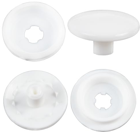 AERZETIX - Lot de 35 Boutons pression ∅15 mm de 4 pièces - en plastique - couleur blanc - loisirs créatifs projet couture création DYI