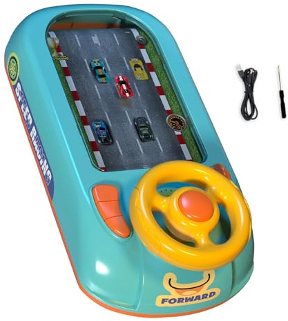 Geavonyg Pädagogische Lenkräder Spielzeug Fahrsimulator Simuliertes Rennwagen Spielauto Für Kleinkinder Jungen Und Mädchen Interaktives Pädagogisches Lernauto