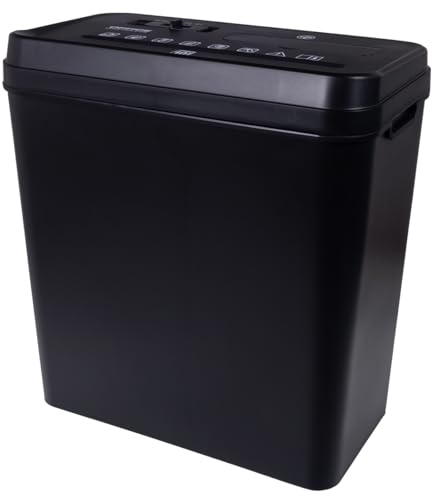 Office Products Aktenvernichter/für Papier CD/DVD / 10 Blätter Querschnitt/Behälter 14 l/Schwarz/Papierschredder für kleinen Büro und Heimgebrauch Hause