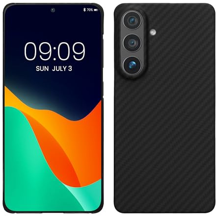 kalibri Schutzhülle kompatibel mit Samsung Galaxy S26 Plus - Hülle Aramid - Handy Cover Case Handyhülle Schwarz matt
