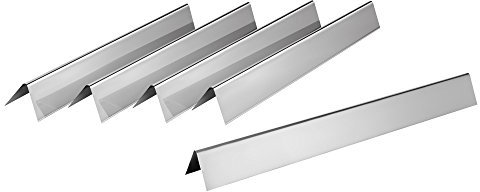 BBQ-Toro Edelstahl Flammenverteiler Set (5 Stück) | Aromaschienen für Gasgrill | Passend für Weber Spirit 200 Serie bis 2012, Weber Spirit 500 Serie, Weber Genesis Silver A und viele mehr