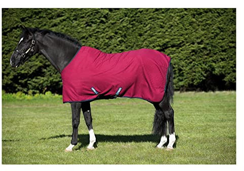Horseware Rambo Techi-Waffel-Abschwitzdecke, Burgunderrot/Schwarz, 66