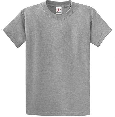 Star and Stripes Plain Heather Grey T Shirt Unisex Tshirts Heather Grey Large 100% Rich Soft Cotton T Shirt