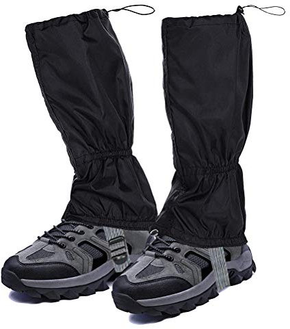 nuoshen Hiking Gaiters, Durable Waterproof Warmth Leg Gaiters for Outdoor Walking Climbing Hunting Skiing, 150D Anti-tear Oxford Fabric