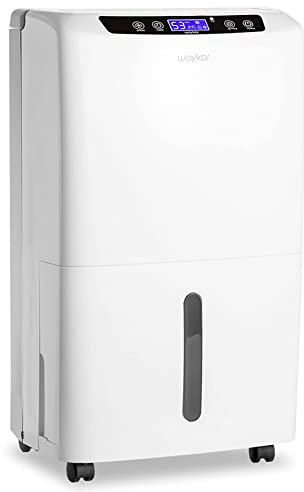 Waykar 34 Pints Energy Star Dehumidifier for Spaces up to 2,000 Sq. Ft at Home, in Basements and Large Rooms with Drain Hose and 0.66 Gallons Water Tank