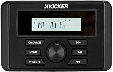 Kicker 46KMC3 Weather-Resistant Gauge-Style Media Center with Bluetooth