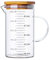JAOMON Taza Medidora de 1 Litro Medidora Vidrio, Vaso de Precipitados de Vidrio, Vaso de Precipitados de Vidrio, Escala de litros, Recipiente Medidor Transparente, 16,4 * 11,5 cm