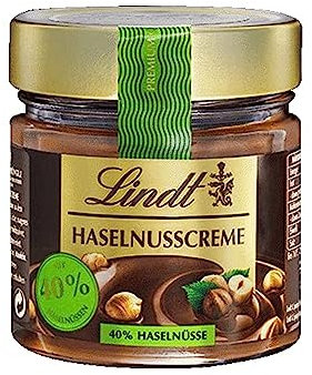 Lindt Schokolade - Brotaufstrich Haselnusscreme | 220 g | Haselnuss Brotaufstrich im Glas mit aromatischem Kakao und 40 % gerösteten Haselnüssen | Schokoladen-Brotaufstrich| Schokoladengeschenk
