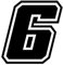 4R Quattroerre.it 13376 Numero Racing 6 Moto GP, Nero, 10 x 10 cm