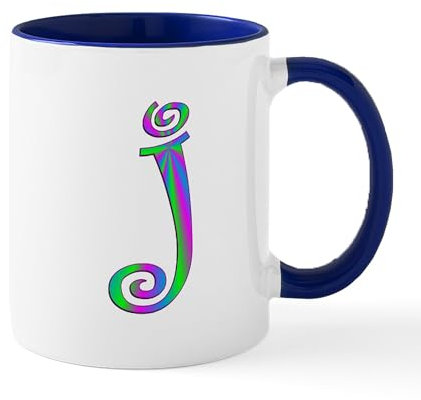 CafePress J Monogram Mug 11 oz (325 ml) Ceramic Coffee Mug