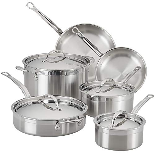 Hestan - ProBond Collection – Professionelles Kochgeschirr-Set, 10-teilig, kompatibel mit Induktionsherden