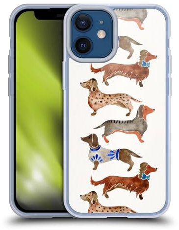 Head Case Designs Offizielle Cat Coquillette Dackel Tiere Gelhülle [Militärischer Schutzgrad] Kompatibel Mit Apple iPhone 12 Mini Und Kompatibel Mit MagSafe