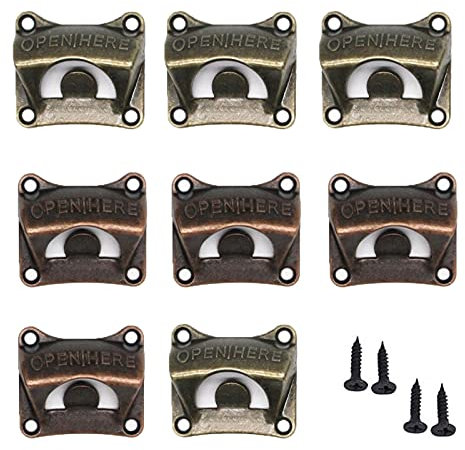 8 Pièces Decapsuleur Biere,Decapsuleur Mural Biere,Bronze Ouvre Bouteilles Mural,Decapsuleur Mural,Decapsuleur,Ouvre-Bouteilles Mural avec Vis,pour Bars,Restaurants,Cuisines,Cadeaux D'anniversaire