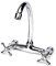 Thesecrethome.es Grifo Cocina Vintage, Grifo Cromado Doble con 2 Asas, Grifo Mezclador Giratorio para Agua Fria o Caliente, Retro Vintage para Fregadero