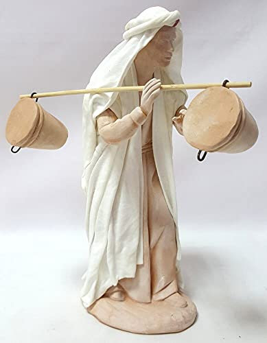 Arte Pesebre Figuras para Pintar Pastor con ánforas al Hombro para Pintar (21 cm)