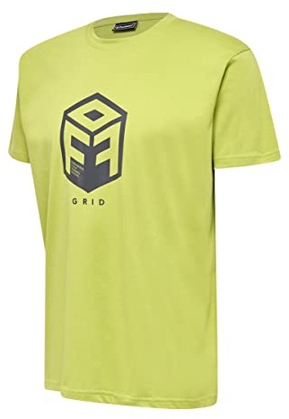 hummel hmlOFFGRID T-Shirt gelbgrau, M Herren