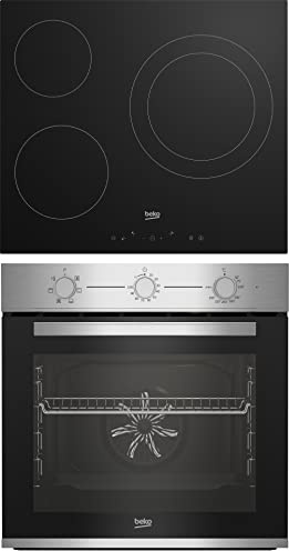 CONJUNTO BEKO BBSE12120XD, Horno+Vitro, 3 Zonas