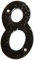 Hammer and Tongs - Rustic Iron Numeral - Number 8 - H80mm - Black