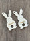Generisch Holz Anhänger Schildchen Geschenkanhänger Hase Wunschname 10 cm Ostern Osterhase personalisiert Namen