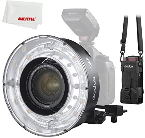 Godox R200 200Ws Ring Flash with Umbrella Hole Bracket For Godox AD200Pro/AD200,Compatible Umbrella and Ring Reflector