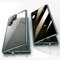 Jonwelsy Anti Peeping Funda para Samsung Galaxy S23 Ultra, 360 Grados Proteccion Case, Privacidad Vidrio Templado Anti Espía Cover, Adsorción Magnética Metal Bumper Cubierta para S23 Ultra (Verde)