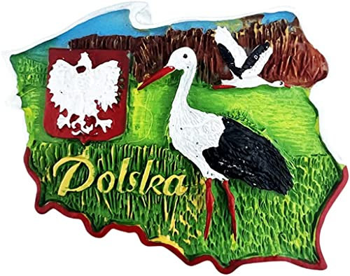 Polen Kühlschrankmagnet in Karte Form Polen Magnet Kühlschrank Kühlschrank Magnet Dekoration Aufkleber Souvenir Harz Handwerk Küche Whiteboard