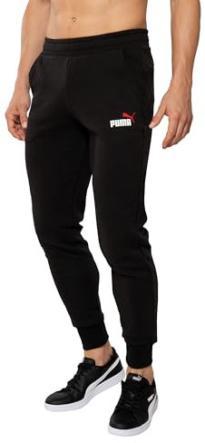 PUMA Jogginghose Herren, Trainingshose lang, Sporthose, Baumwolle, Statement Deluxe Edition, Regular Fit, Schwarz, Größe XL