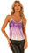 Allegra K Canotta da donna per costume di Halloween con paillettes, canottiera brillante per feste in discoteca, Argento Viola Chiaro, S