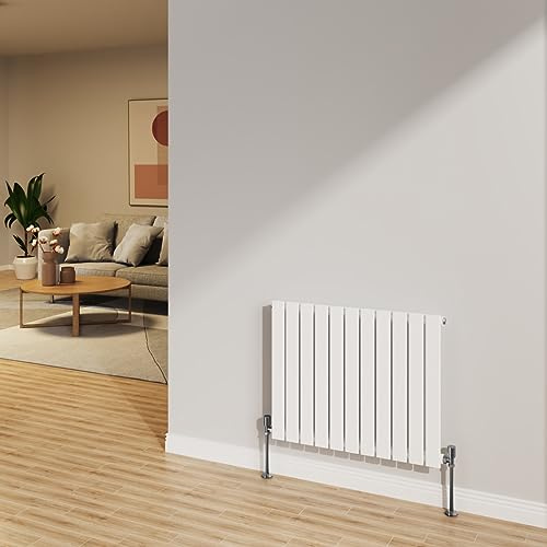 NRG Heizkörper, horizontal, flach, 600 x 748 mm, glänzend, Weiß