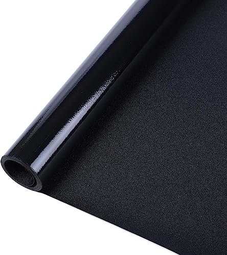 rabbitgoo Fensterfolie Blickdicht Schwarz, Lichtdicht Selbstklebend Verdunklungsfolie für Fenster, Verdunkelungsfolie Abdunklungsfolie Klebefolie dunkel für Schlafzimmer Dachfenster 30 x 200 cm