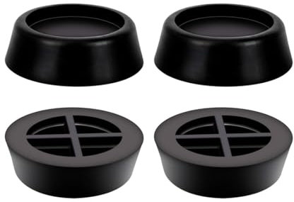 XKSOCT 4 Piezas Amortiguadores de vibración de Goma para lavadoras, secadoras, lavadoras Accesorios Piezas de Repuesto Amortiguadores Antideslizantes Pie Almohadillas Negro