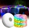 LEd Campinglampe, Wasserdichte Tragbare Verstaubare Lichterkette, 10m Wiederaufladbare Campinglampe, Lichterketten Außenbereich für Camping, Party Gartendeko (Mehrfarbig, 10M)