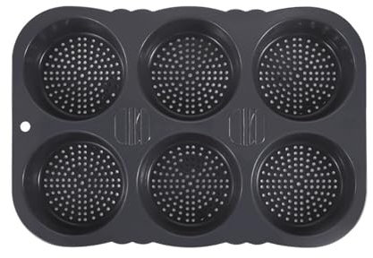Molde para hamburguesas, panecillos de hamburguesa, panecillos, magdalenas, panecillos, pan, bandeja para hornear, bandeja de silicona perforada, molde para pan, panecillos de hamburguesa