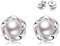 Calkrer Silber 925 Ohrringe Perlen Ohrstecker, Schmuck für Geburtstag Perlenohrstecker Ohrhänger, Valentinstag Weihnachten Geschenke, Freundin Damen Frauen.