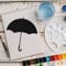 Schablone Regenschirm Wetter v1 Design Stencil DIY Airbrush Muster Wandgestaltung Sprühschablone 21 x 21 cm