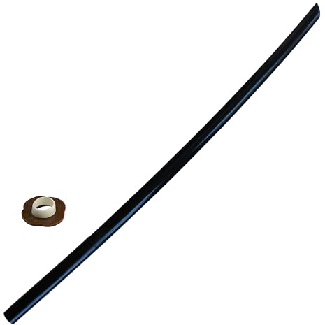 Sportech Italia - Bokken Kunststoff Suburito, Bokutō mit Tsuba - Training für Aikido, Iaido, Kobudo, Kendo (Schwarz)