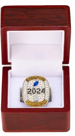 Housunzi 2024 Fantasy Football Championship Ring Rugby FFL League Champion Ringe Souvenir Fan Sammlerstücke Büroschränke Ornamente mit Geschenkboxen,13#