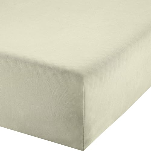 Erwin Müller Boxspring-Spannbettlaken Murnau Single-Jersey - Natur Größe 140x200 cm - 160x200 cm - bis 35 cm Höhe geeignet, atmungsaktiv, strapazierstark