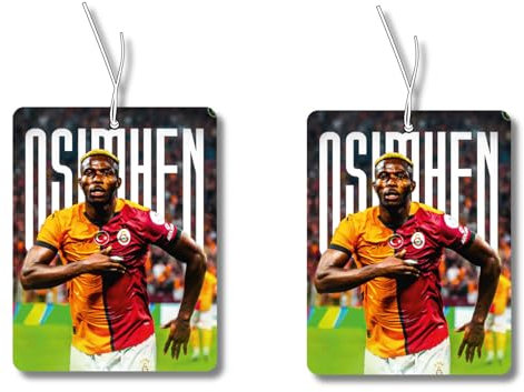 2x Osimhen Galatasaray Duftbaum Auto Fussball, Duftspender, Tuning, Car Air Freshener, Duftanhänger Set