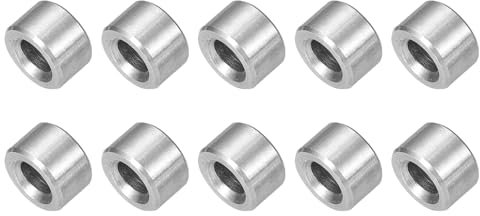QUARKZMAN 10 Pcs Entretoises en Acier Inoxydable, 4mm ID x 8mm OD x 5mm L Acier Inoxydable 304 Entretoise de Vis à Douille Ronde Non Filetée Rondelle pour 3/16 ou M4 Vis Boulons Écrous