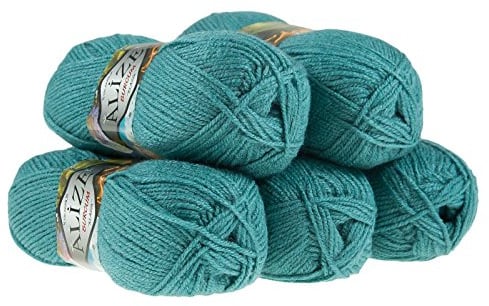 5 x 100g Strickgarn Strickwolle Alize Burcum uni/einfarbig, wähle deine Farbe