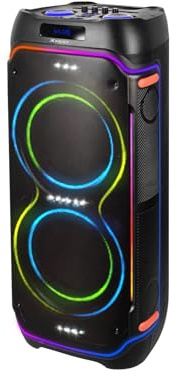 Trevi XFest XF 3600 PRO Wireless Speaker 200 W, tragbarer Lautsprecher mit Mikrofon, kabellos, Eingänge, USB, Micro SD, AUX-IN, TWS-Funktion, Karaoke Party Lautsprecher mit integriertem Akku