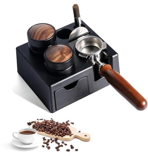 Tamper Station, 51 54 58mm EstacióN De Bateo De Espresso Accesorios De MáQuinas De Café ABS con Ranura para Distribuidor De Almacenamiento MúLtiple Son Adecuados para Familias Baristas