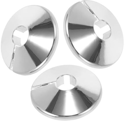 SWOOMEY 3pcs Modern Radiator Cover Round Pipe Fittings Wall Flange Faucet Trim Plate