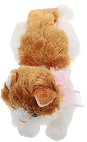 Generisch Katze Plüschtier Katzenkuscheltier Kuscheltier plushdoll Katzen plüschtier plüschkatzen Stofftier Figur Tierpuppe kuscheliges Stofftier Cartoon-Plüschtier Orange