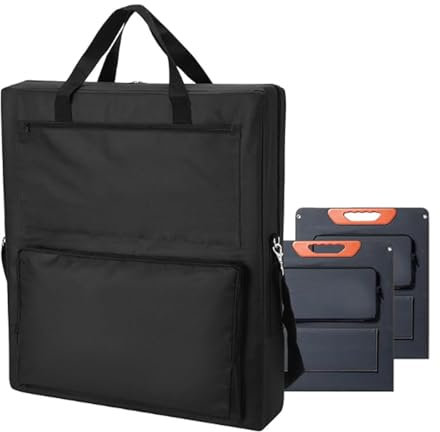 Tragbare Solarpanel Tasche, Aufbewahrungstasche für Solarmodule kompatibel mit Jackery Solar Saga 100/200 Tasche für Solarpanel Reisetasche mit Solarpanel für 2 Solarpanels (64.8*55.9*11.4cm)
